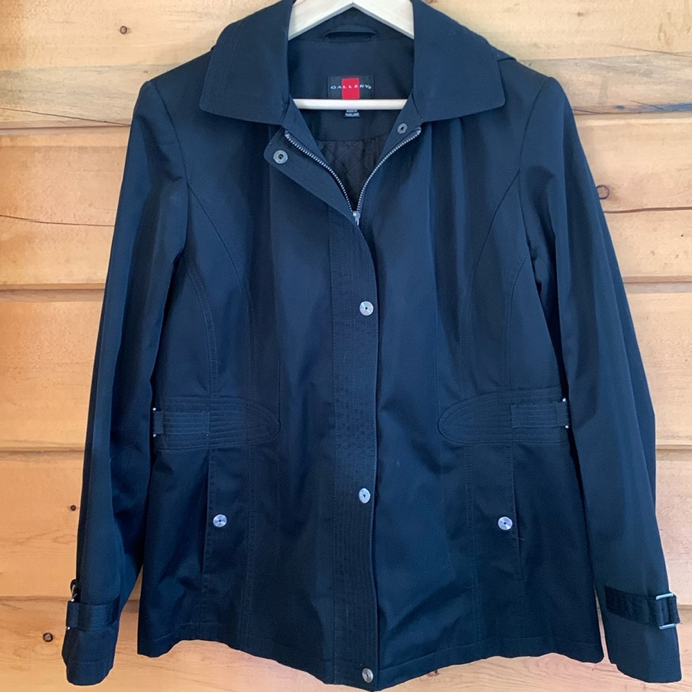 Gallery Hooded Jacket Black Size Medium
